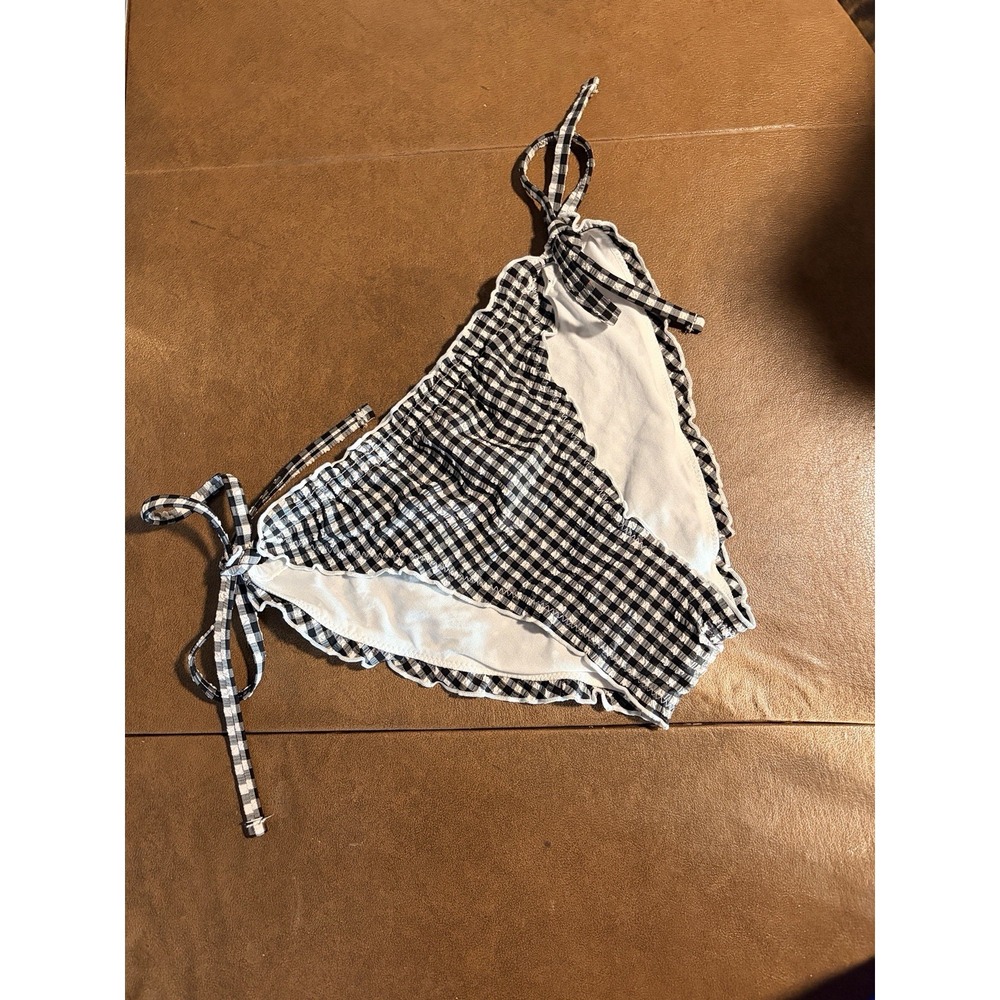 Wild Fable Black & White Plaid Bikini Bottom - S